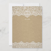 huwelijksuitnodiging met kant kaart (Achterkant)