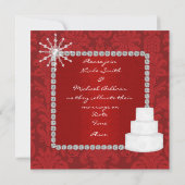 Huwelijksuitnodiging met KRISTALLEN SNEEUWLAP Kaart (Achterkant)