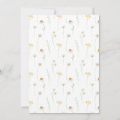 Huwelijksuitnodiging met madeliefjes – Elegante Bl Kaart (Achterkant)