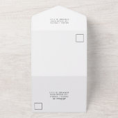 Huwelijksuitnodiging met mooie roze bloemen all in one uitnodiging (Buitenkant)