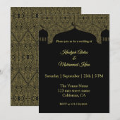 Huwelijksuitnodiging met moskee op het Damascus-mo Kaart (Voorkant / Achterkant)