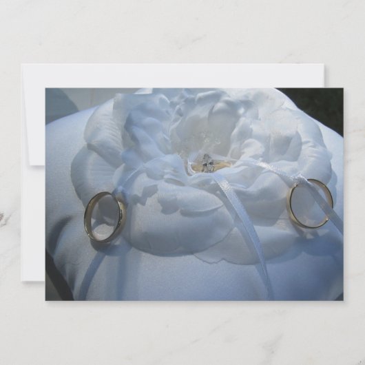 Huwelijksuitnodiging met ringen kaart (Voorkant)