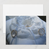 Huwelijksuitnodiging met ringen kaart (Voorkant / Achterkant)