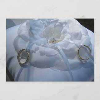 Huwelijksuitnodiging met ringen kaart