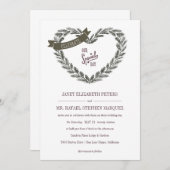 Huwelijksuitnodiging met rustieke pijnboomstructuu kaart (Voorkant / Achterkant)