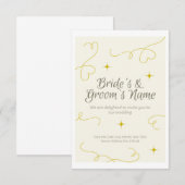 Huwelijksuitnodiging met voldoende ruimte om te sc kaart (Voorkant / Achterkant)