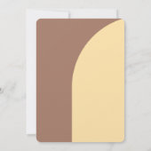 Huwelijksuitnodiging Mocha Mousse gebogen platte K (Achterkant)