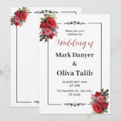 huwelijksuitnodiging | Modern en elegant Kaart (Voorkant / Achterkant)