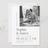 Huwelijksuitnodiging Moderne Foto Custom Kaart (Voorkant)