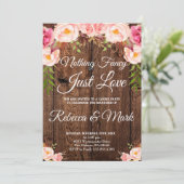 Huwelijksuitnodiging, niets Fancy alleen liefde Kaart (Staand voorkant)