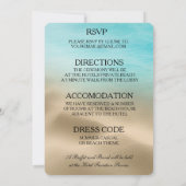 Huwelijksuitnodiging Ocean Beach Venue Kaart (Achterkant)