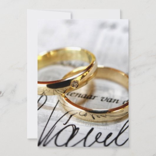 huwelijksuitnodiging of -aanvaarding kaart (Voorkant)