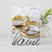 huwelijksuitnodiging of -aanvaarding kaart (Staand voorkant)