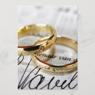 huwelijksuitnodiging of -aanvaarding kaart