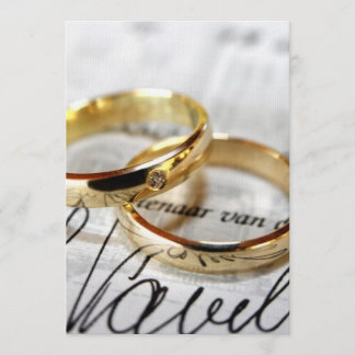 huwelijksuitnodiging of -aanvaarding kaart
