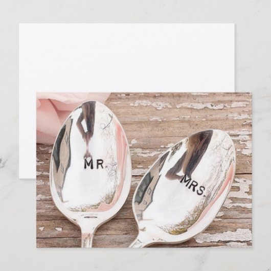 huwelijksuitnodiging of -acceptatiekaart kaart (Voorkant / Achterkant)