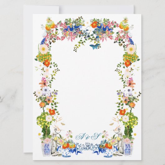 Huwelijksuitnodiging of Save the Date Garden Disco (Achterkant)