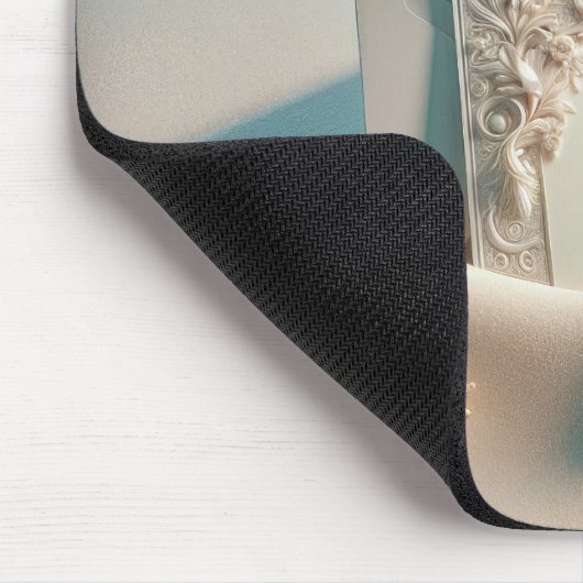 Huwelijksuitnodiging op het strand zand muismat (Hoek)