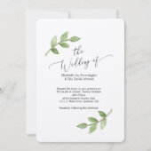 Huwelijksuitnodiging op Kraft papier met blad Kaart (Voorkant)