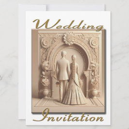 Huwelijksuitnodiging Paar bij de Archway Kaart