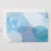 Huwelijksuitnodiging Pacific Blue Kaart (Achterkant)