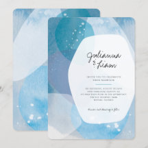 Huwelijksuitnodiging Pacific Blue