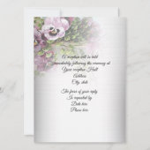 Huwelijksuitnodiging Pansies floral Kaart (Achterkant)