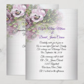 Huwelijksuitnodiging Pansies floral Kaart (Voorkant / Achterkant)