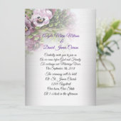 Huwelijksuitnodiging Pansies floral Kaart (Staand voorkant)