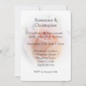 Huwelijksuitnodiging Peach Pink Rosebud Kaart (Achterkant)