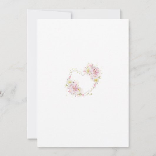 Huwelijksuitnodiging - Pink Lily Uitnodiging (Achterkant)