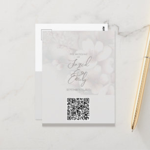 Huwelijksuitnodiging QR Code Briefkaart