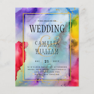 Huwelijksuitnodiging RAINBOW PRIDE Inkt LeahG Flyer