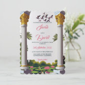 Huwelijksuitnodiging_regal retraite kaart (Staand voorkant)