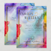 Huwelijksuitnodiging REGENBOOG STOLZEIDELIJKHEID I Kaart (Voorkant / Achterkant)