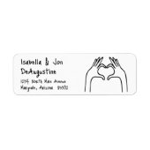 Huwelijksuitnodiging Retouradreslabel Etiket (Voorkant)