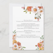 Huwelijksuitnodiging romantische bloemen bloeit kaart (Achterkant)