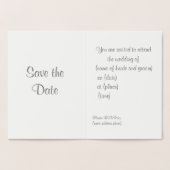 Huwelijksuitnodiging Roos in Bloom  Line Art Folie Kaarten (Binnen)