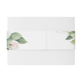 Huwelijksuitnodiging Roze Pioenrozen Appelbloesems Uitnodigingen Wikkel (Achterkant Voorbeeld)