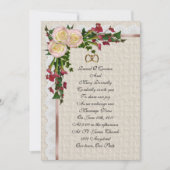 Huwelijksuitnodiging Rozen en Calla lelies Kaart (Voorkant)