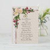 Huwelijksuitnodiging Rozen en Calla lelies Kaart (Staand voorkant)