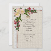 Huwelijksuitnodiging Rozen en Calla lelies Kaart (Achterkant)