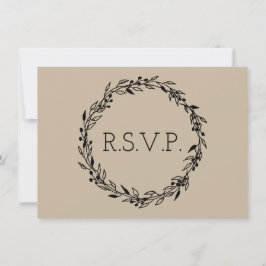 Huwelijksuitnodiging RSVP-antwoordkaart Briefpapie Kaart