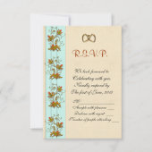 Huwelijksuitnodiging RSVP Herfstbladeren Kaart (Voorkant)