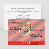 Huwelijksuitnodiging RSVP Homoseksueel lesbisch Kaartje (Voorkant / Achterkant)