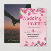 huwelijksuitnodiging RSVP kaartje (Voorkant / Achterkant)