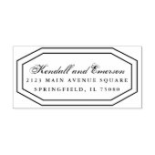 Huwelijksuitnodiging Rubberstempel *Golden Blooms* (Afrduk)