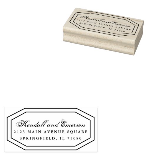 Huwelijksuitnodiging Rubberstempel *Golden Blooms* (Gestempeld)