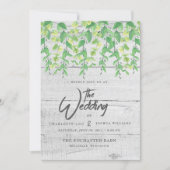 HUWELIJKSUITNODIGING | Rustic Greenery Waterverf Kaart (Voorkant)