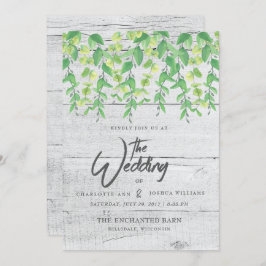 HUWELIJKSUITNODIGING | Rustic Greenery Waterverf Kaart